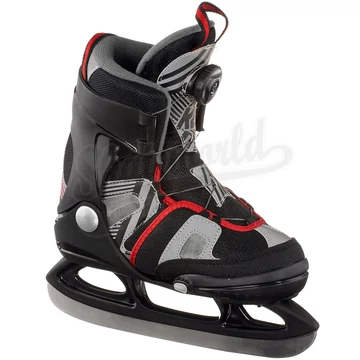 K2 Rink Raven Boa® black/red gyerek állítható gyorsfűzős jégkorcsolya