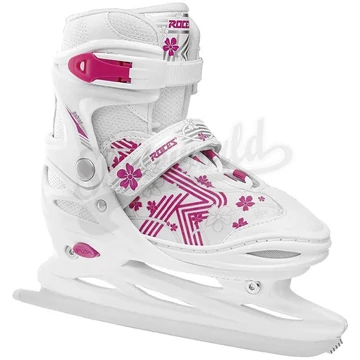 Roces Jokey Ice Girl 3.0 white/pink gyerek állítható jégkorcsolya