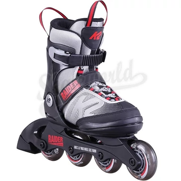 K2 Raider black/grey/red gyerek állítható görkorcsolya