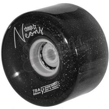 Chaya Neon Black 65x38mm/78A LED világítós görkorcsolya kerék