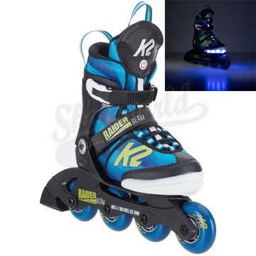 K2 Raider Beam black/blue LED-es gyerek állítható görkorcsolya