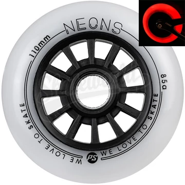 Powerslide Neons Red 110mm/85A világító LED-es görkorcsolya kerék - 3db