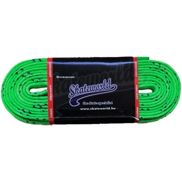 Skateworld korcsolya fűző neon green waxos