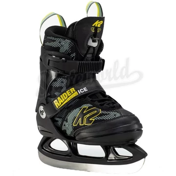 K2 Raider Ice Pro black/yellow camo gyerek állítható gyorsfűzős jégkorcsolya