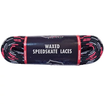 Skateworld korcsolya fűző black/pink/white waxos