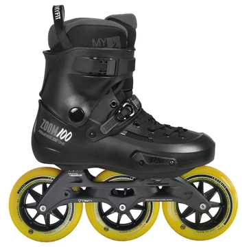 Powerslide Zoom Pro Trinity 125 Black/Yellow görkorcsolya