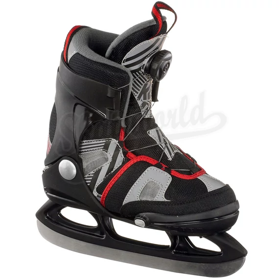 K2 Rink Raven Boa® black/red gyerek állítható gyorsfűzős jégkorcsolya