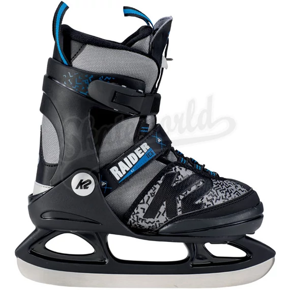 K2 Raider Pro Ice black/grey gyerek állítható gyorsfűzős jégkorcsolya