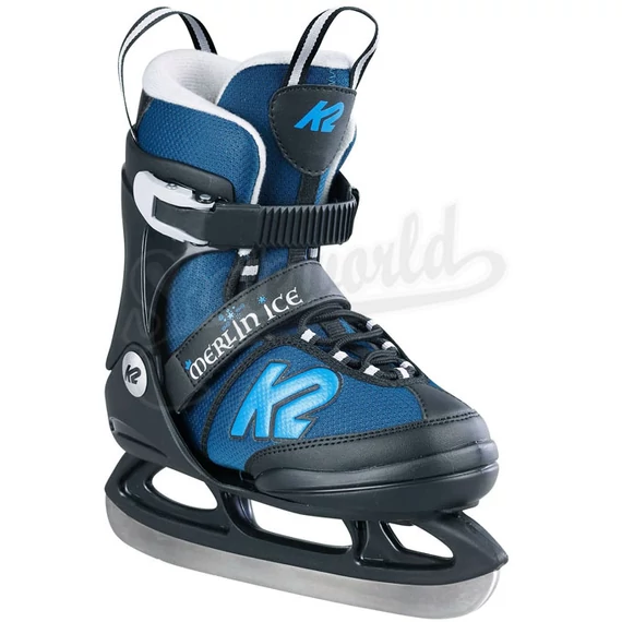 K2 Merlin Ice blue/black gyerek állítható jégkorcsolya