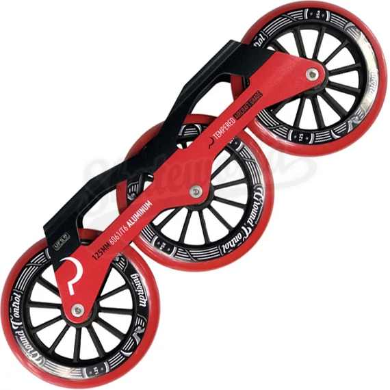 Ground Control Triskate V3 125mm/85A/ABEC-9 black/red freeskate sín szett