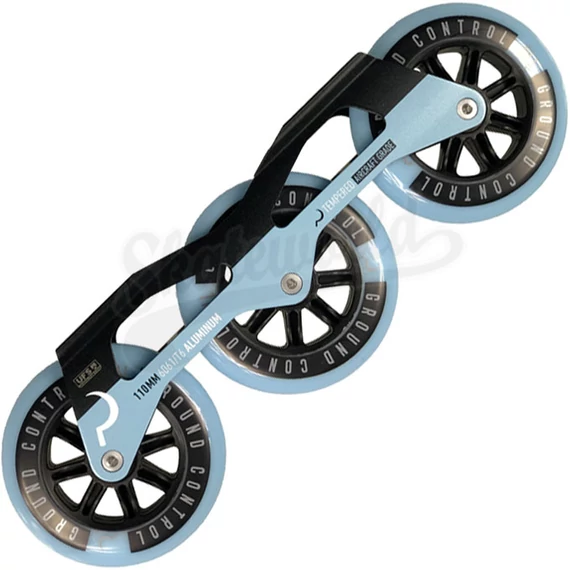 Ground Control Triskate V3 110mm/85A/ABEC-9 black/lightblue freeskate sín szett