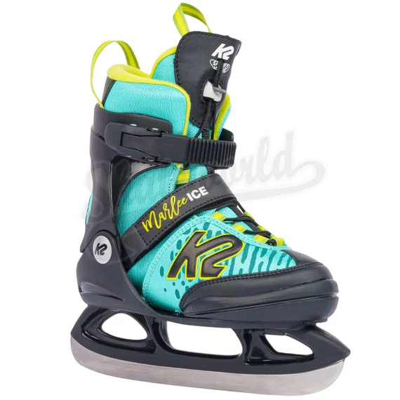 K2 Marlee Ice Pro black/turquoise gyerek állítható gyorsfűzős jégkorcsolya