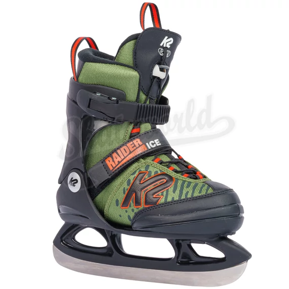 K2 Raider Ice Pro black/green gyerek állítható gyorsfűzős jégkorcsolya