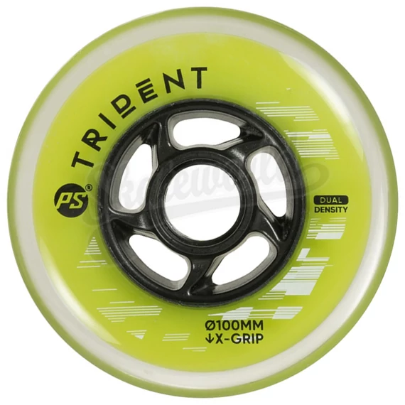 Powerslide Trident Dual Density yellow 100mm/82A görkorcsolya kerék