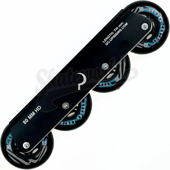 Ground Control HD 80mm Psych black Alu freeskate görkorcsolya sín szett