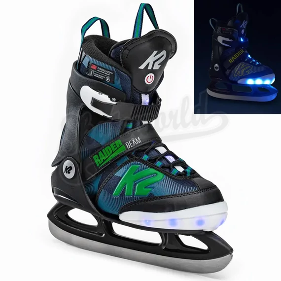 K2 Raider Beam Ice LED-es gyerek állítható jégkorcsolya