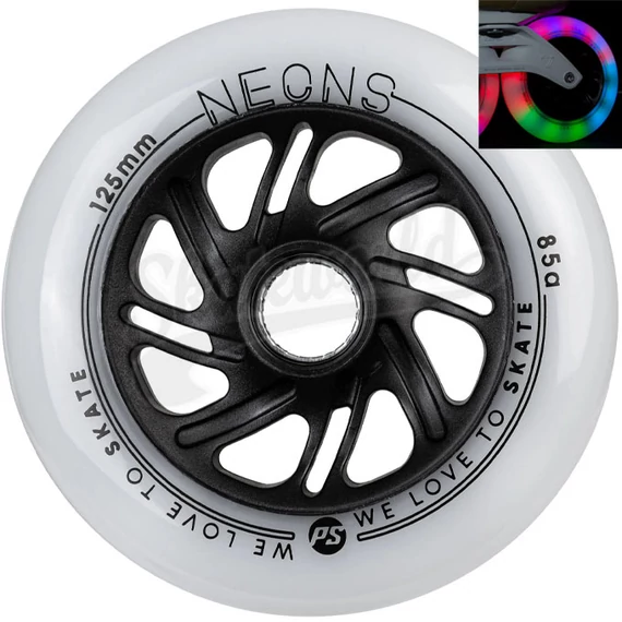 Powerslide Neons Multicolor 125mm/85A világító LED-es görkorcsolya kerék