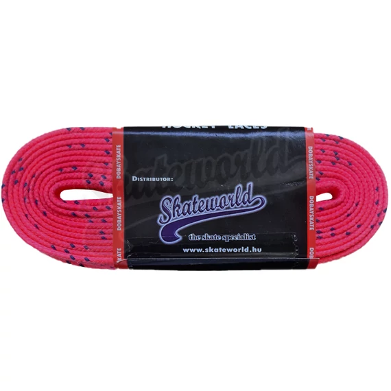 Skateworld korcsolya fűző neon pink waxos