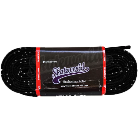 Skateworld korcsolya fűző black waxos