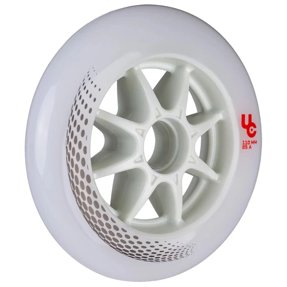 Undercover Vortex 110mm/85A white görkorcsolya kerék oldalról