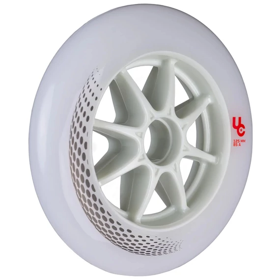 Undercover Vortex 125mm/85A white görkorcsolya kerék oldalról