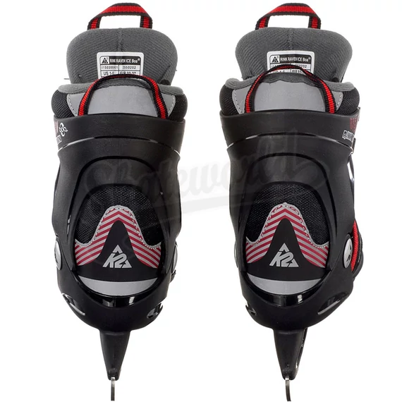 K2 Rink Raven Boa® black/red gyerek állítható jégkorcsolya hátulról