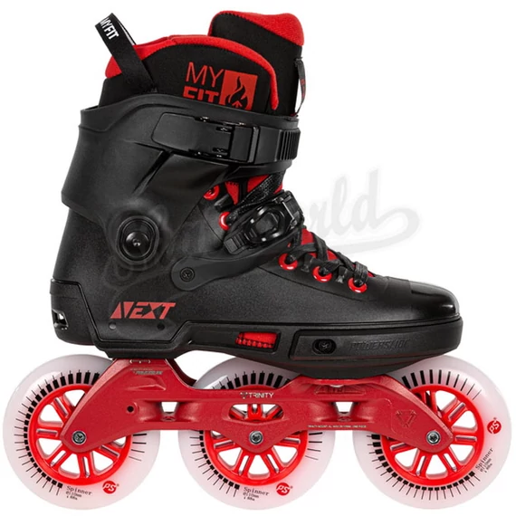 Powerslide NEXT Black/Red 110 Trinity görkorcsolya oldalról
