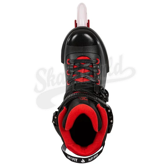 Powerslide NEXT Black/Red 110 Trinity görkorcsolya felülről