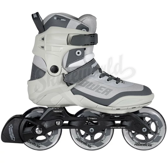 Powerslide Phuzion Krypton grey Trinity három kerekes fitnesz görkorcsolya oldalról