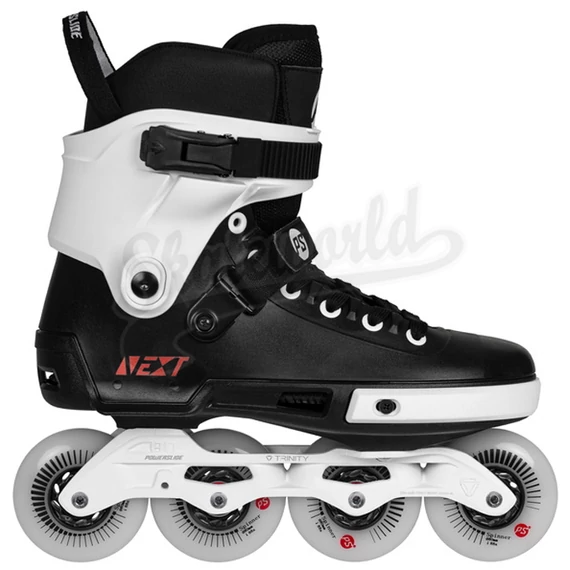 Powerslide NEXT 80 Core White/Black Trinity görkorcsolya oldalról