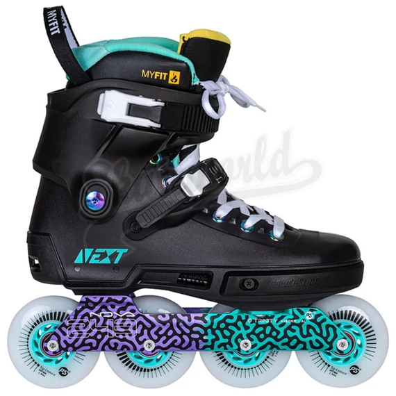 Powerslide NEXT 80 Multicolor Trinity görkorcsolya oldalról