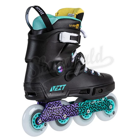 Powerslide NEXT 80 Multicolor Trinity görkorcsolya hátulról