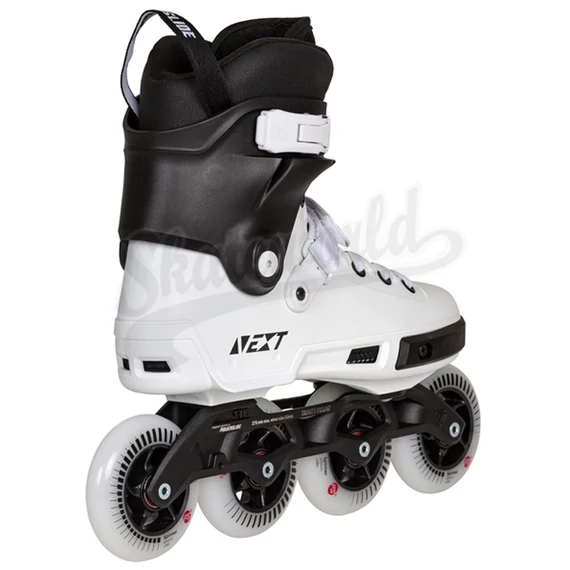 Powerslide NEXT 90 Core White/Black Trinity görkorcsolya hátulról