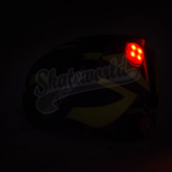 Powerslide Race Attack black/yellow bukósisak led világítás