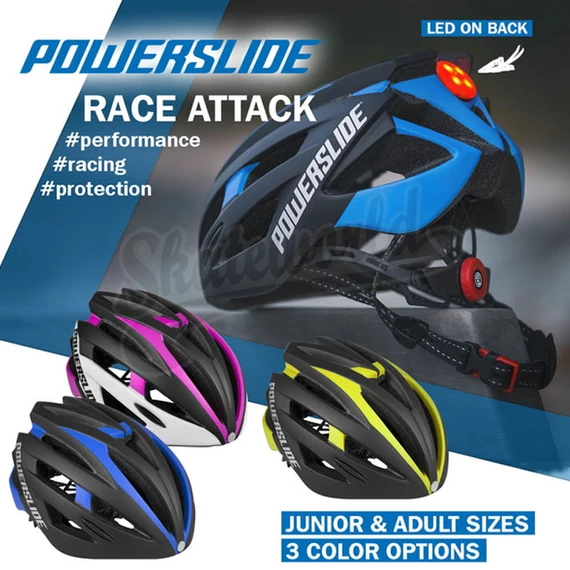 Powerslide Race Attack black/yellow bukósisak promo