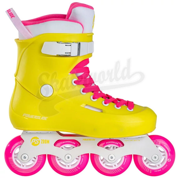 Powerslide Zoom 80 Neon Yellow görkorcsolya oldalról