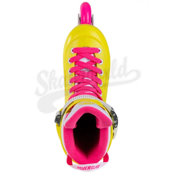 Powerslide Zoom 80 Neon Yellow görkorcsolya felülről