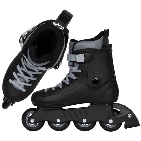 Playlife Rave Black 80 freeskate görkorcsolya felső és belső oldali nézet