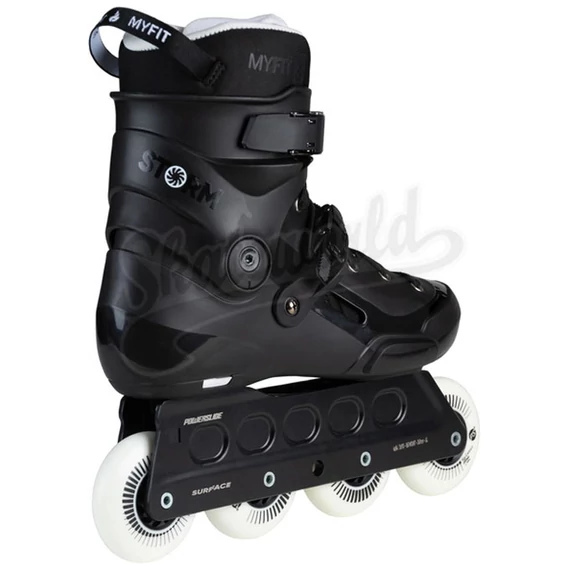 Powerslide Storm Black 80 görkorcsolya hátulról