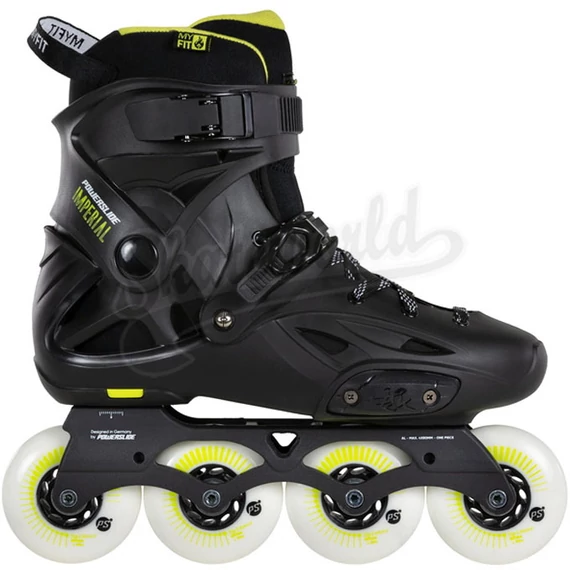 Powerslide Imperial 80 black/yellow freeskate görkorcsolya oldalról