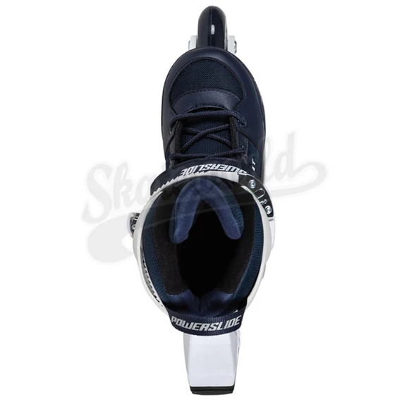 Powerslide Rocket white/blue görkorcsolya felülről