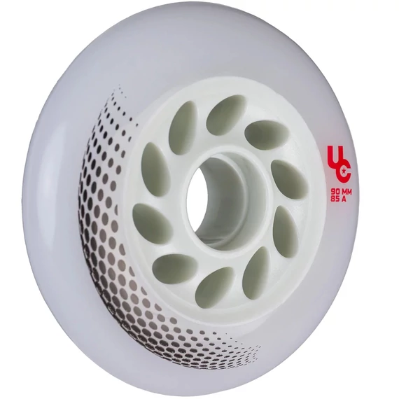 Undercover Vortex 90mm/85A white görkorcsolya kerék oldalról