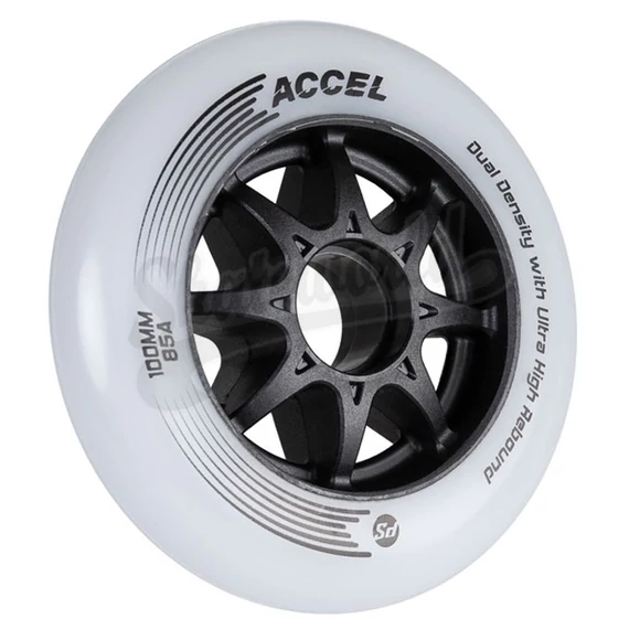 Powerslide Accel Race Dual Density 100mm/85A görkorcsolya kerék oldalról