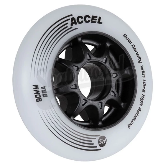 Powerslide Accel Race Dual Density 90mm/85A görkorcsolya kerék oldalról