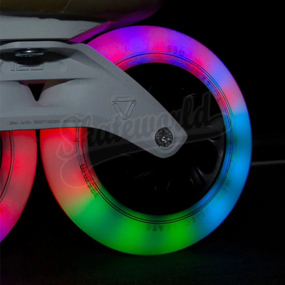 Powerslide Neons Multicolor 125mm/85A világító LED-es görkorcsolya kerék színe
