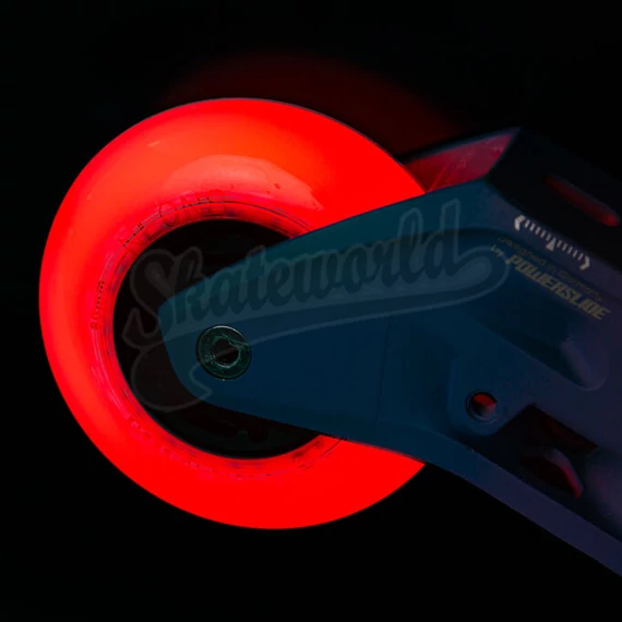 Powerslide Neons Red 90mm/85A világító LED-es görkorcsolya kerék