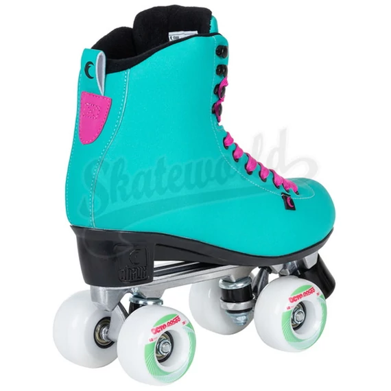 Chaya Melrose Deluxe Turquoise 2 női kétsoros quad görkorcsolya hátulról