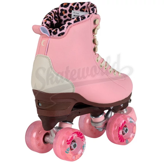 Chaya Melrose Elite Miyu Pink Leopard kétsoros görkorcsolya hátulról