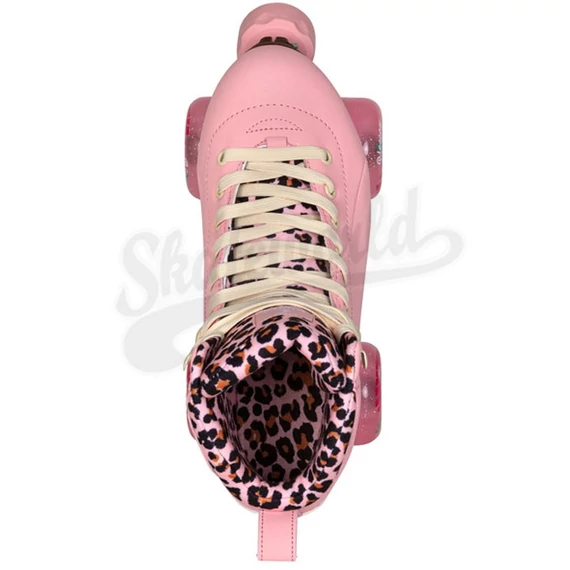 Chaya Melrose Elite Miyu Pink Leopard kétsoros görkorcsolya felülről