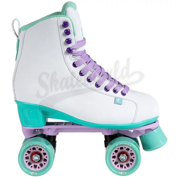 Chaya Melrose white/teal/pink kétsoros görkorcsolya oldalról